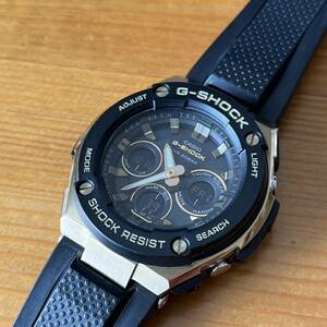 【美品】G-SHOCK GST-S300G-1A9 カシオ ゴールドxブラック CASIO 腕時計 メンズ アナデジ ソーラークォーツ G-STEEL Gスチール カシオ