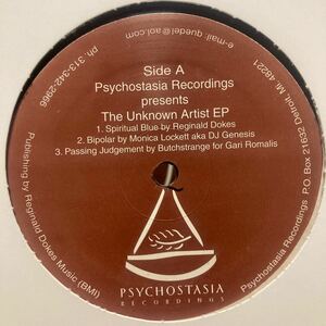 Psychostasia Recordings The Unknown Artist EP デトロイトハウスレーベル Delano Smith, Vince Halliburton, DJ GENESIS, Reginald Dokes