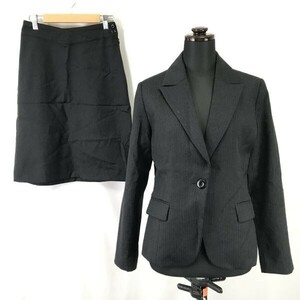 日本製☆ハムステッド/Hampstead☆ウール100％/スカートスーツ【38/レディースM/ダークグレー/dark gray】Jackets/skirt/Set up◇cBH297