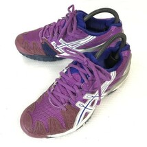 定価1.5万☆ASICS/アシックス☆GEL-SOLUTION 5(ゲル ソリューション 5)/オールコート用/テニスシューズ【US-7.5/24.5/紫】TLL726◇bQ-371_画像2