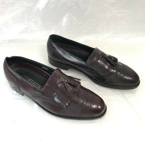 80s-90sビンテージ☆フローシャイム/FLORSHEIM☆本革/キルト＆タッセルローファー【10/28.0-28.5/茶/BROWN】モカシン/ビジネス◇bH-83