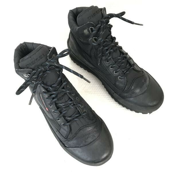 diesel/ディーゼル☆ショートブーツ【27.0/US9/黒/BLACK】ワーク/トレッキング/タクティカル/sneakers/Shoes/trainers◇bQ-390