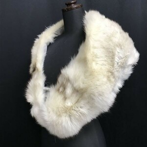 SAGA FOX/サガフォックス/毛皮/ファーティペット/マフラー【幅10-15cm/全長114cm/白系/white】成人式/着物/和装/ショール/tippet◇cCM92