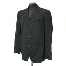 Ermenegildo Zegna TROPICAL/エルメネジルドゼニア☆春秋テーラードジャケット【メンズL程度/黒/black】スーツ/ブレザー/Jumpers◇cBH391_画像1