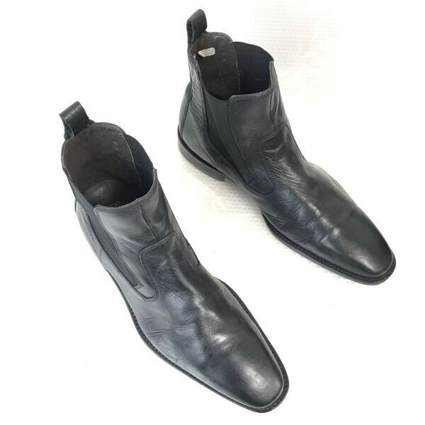 ドイツ製☆Lloyd/ロイド☆本革/サイドゴアブーツ【7F/25.5/黒/BLACK】ショートブーツ/Shoes◇bWB94-21