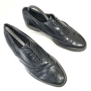 80s/Vintage☆HANOVER MASTER FLEX/ハノーバー☆ウィングチップ/グッドイヤー製法【10D/27.0-28.0/黒/BLACK】ビジネス/dress shoes◎CD-165