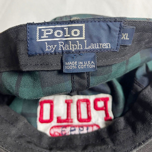 超激レア! 90's ポロラルフローレン ロングビル キャップ 帽子 1993 XL 60CM POLO RALPH LAUREN LONG BILL CAP ブラックウォッチ SPORT 着の画像7