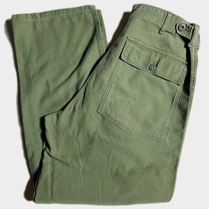 大人気! 60s U.S.ARMY OG107 OG-107 ユーティリティ UTILITY PANT パンツ アーミー アメリカ軍 ベイカー BAKER MEDIUM アジャスター付 レア