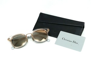 CHRISTIAN DIOR Christian Dior ORIGINS2 9000J sunglasses clear white gold unisex [ used ]