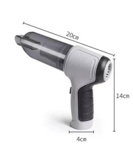 ★☆　充電式コンパクトクリーナー/電動空気入れ（グレー）フィルター5個付き　車・部屋の掃除、圧縮袋の吸引、風船・浮き輪の空気入れに_画像7