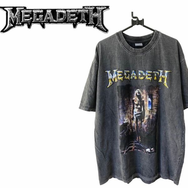 MEGADETHメガデス　バンドTシャツ ヴィンテージ加工　ロックアメカジ　