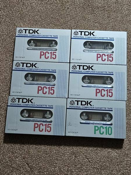 TDK PC15 PC10 コンピューター　カセット　テープ　未開封 6個セット