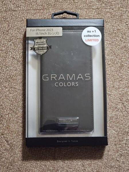 GRAMAS COLORS グラマスカラーズ　レザーケース　Protection Genuine Leather Folio for iPhone 15 Pro　Black　未開封　R23C058K