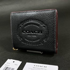 【COACH 本物 新品 コーチUSAアウトレット正規品】スナップ ウォレット コーチ ヘリテージ 二つ折り 財布 CM216 ブラック レディース