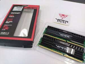 PATRIOT デスクトップ用 DDR3 メモリー DDR3-1866 PC3-15000 16GB 8GB x2 CL10 1.5V PV316G1　①