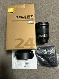 * used beautiful goods origin box attaching Nikon NIKON AF-S NIKKOR 24mm f/1.8G ED*