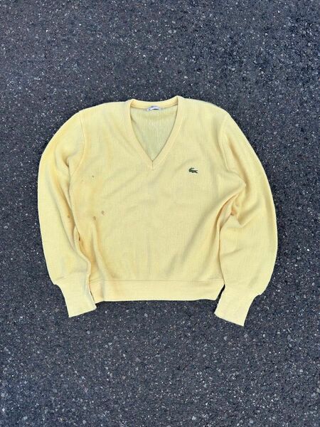 90s LACOSTE セーター カーディガン ニット USA製