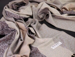 blakafee #BF-0289 極上 カシミア 大判 ストール【スモーキゴールド系/Leopard gradation】High Quality Pashmina Collection