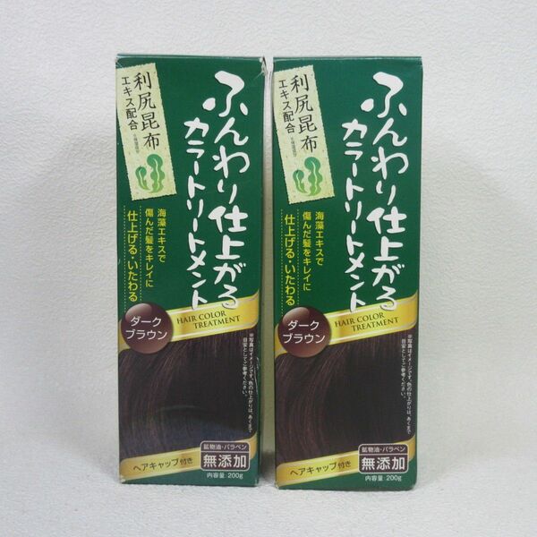 ふんわり仕上がるカラートリートメント 200g （ダークブラウン） 2点セット