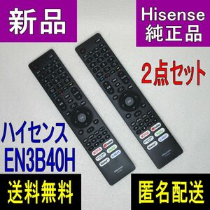 新品 Hisense （ハイセンス）テレビリモコン EN3B40H ２点