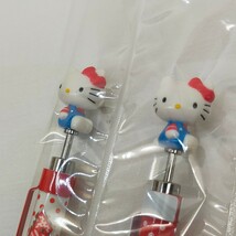 《未使用保管》ハローキティ フィギュア マスコット サンリオ Hello Kitty シャーペン ボールペン 赤 白【管:33】_画像3