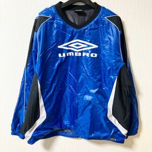 UMBRO アンブロ CLIMATE CONTROL ピステ ヤッケ ウィンドブレーカー Lサイズ 黒 青 サッカー フットサル 厚手