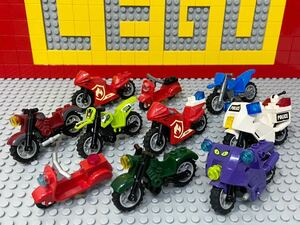 ☆バイク☆ レゴ　乗り物　大量10台　原付　大型バイク　スクーター　オフロード　白バイ　など　シティ フレンズ　C22002