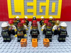 ☆ファイヤーレスキュー☆ レゴ　ミニフィグ　大量20体　消防士　レスキュー隊　( LEGO 人形 シティ 消防署　C22626