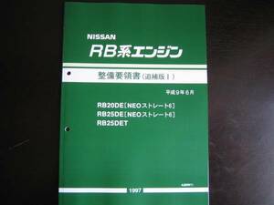 the lowest price *RB-NEO6 engine maintenance point paper RB25DET service book 1997 year 6 month 
