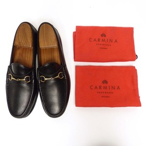 スペイン製 CARMINA / カルミナ ホースビット モカシンローファー UK7(25.5-26cm相当)(シューバッグ付き・定価約5.8万円)【中古】15i-1-041の画像7