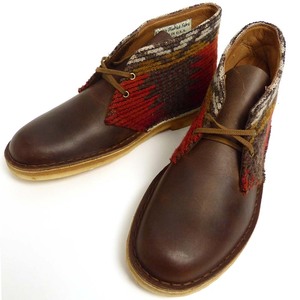 【美品】Clarks / クラークス ×WOOLRICH / ウールリッチ デザートブーツ US7 1/2(25.5cm相当)(メンズ)【中古】15i-1-064