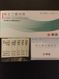 東急株式会社（東急百貨店）で使用できる割引券（優待券）１冊と優待乗車証５枚　普通郵便送料無料