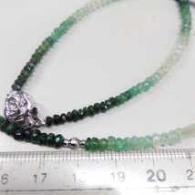 ●ハ1285H◎キラキラ　緑色天然石　シンプルデザインネックレス　留め具SILVER刻印有り　45センチ◎送料込み◎_画像3