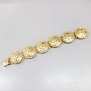 ●ハ1303H◎GIANNI VERSACE　ゴールドカラー　ブレスレット　18センチ　MADE IN ITALY◎送料込み◎