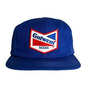 【キャップ/帽子】Gutwein SEEDS トラッカーキャップ ワッペン 企業ロゴ ブルー 青 レッド 赤
