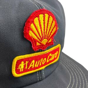 【キャップ/帽子】Shell(シェル) トラッカーキャップ メッシュキャップ ワッペン アメリカ製 オイルメーカー ガソリンスタンド