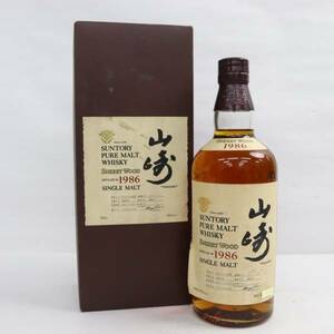 SUNTORY（サントリー）山崎 ピュアモルト シェリーウッド ストレートヘッド 1986-2003 45％ 700ml ※オリ有、ラベル剥がれ X23J300143