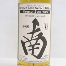 Hemp Sparrow（ヘンプスパロー）南 ブレンデッド アイラ モルト 31年 シェリーバット 1989 43.6％ 700ml N24A270009_画像2