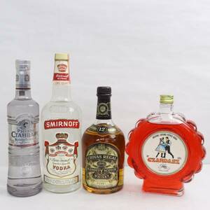 【4本セット】アルコール各種（シーバスリーガル 12年 40％ 700ml 等）G24B040031