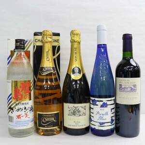 【5本セット】アルコール各種（煌の島 奄美黒糖焼酎 25％ 900ml 詰日06.09 等）X24A220223