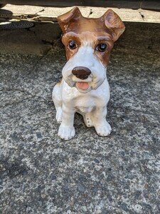 置物 犬 インテリア 玄関　犬の種類不明　高さ28センチ　犬の置物　レトロ