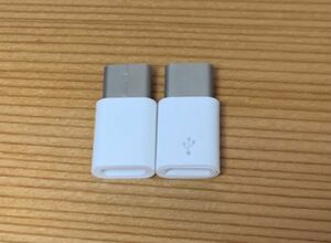 【2個セット】 MicroUSB to Type-C (USB-C) 変換アダプタ コネクタ