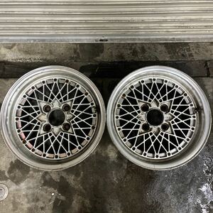 当時物 SPEEDSTAR SSR star Formula 15×7j type B 114.3 4穴 2本 スピードスター スターフォーミュラ リバースメッシュ GX71 深リム 旧車