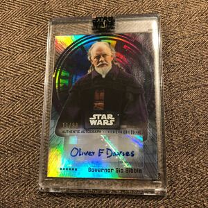 Topps starwars auto card GOVERNOR SIO BIBBLE トップス スターウォーズ 直筆 サイン カード 50枚 限定 シリアル