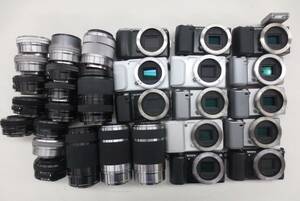 (4527U)ジャンク SONY NEX-3N NEX-5 ILCE-5000 SEL1855 SEL18200LE SEL55210 SELP1650等 ソニー まとめてセット 30点 動作未確認 同梱不可