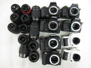 (4483K)ジャンクPENTAXペンタックス K10 K-x DA 3.5-5.6 18-55mmAL ALⅡ 4-5.6 50-200mmED等まとめてセット20点 動作未確認 同梱不可