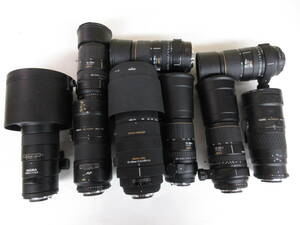 (4554)ジャンク SIGMA Nikonマウント 135-400mm 4.5-5.6 APO DG150-500mm 5-6.3 APO HSM等シグマ まとめてセット 9本 動作未確認 同梱不可