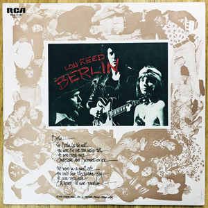 国内盤1974年リリース / LOU REED ルー・リード / Berlin ベルリン / RCA-6181 / ブックレット付き