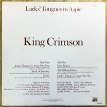 国内初リリース盤 / KING CRIMSON キング・クリムゾン / Larks Tongues In Aspic 太陽と戦慄 / P-8330A_画像2