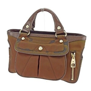  Celine tote bag tote bag handbag lady's boogie bag Brown × gold group used 